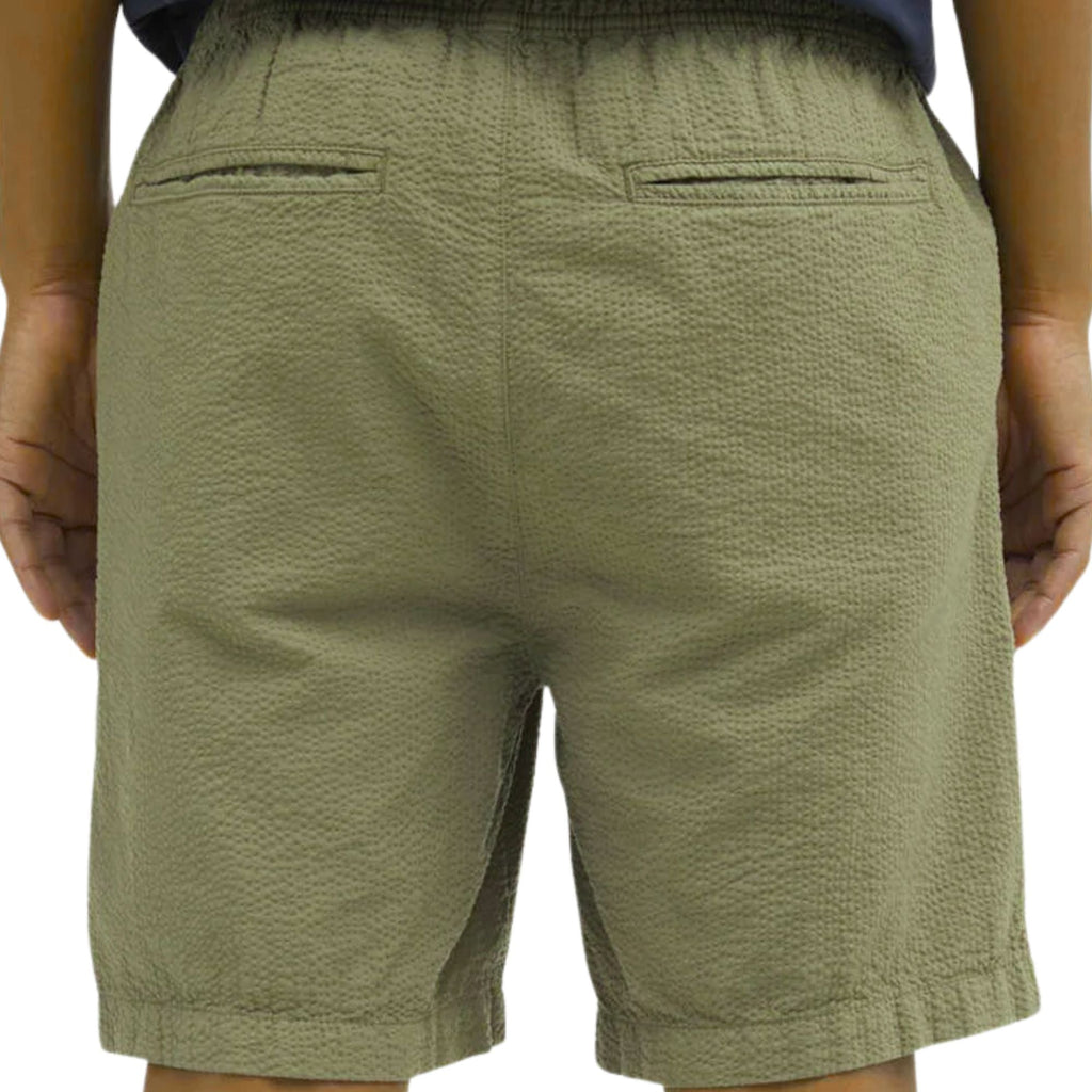 Barbour Seersucker Relaxed Shorts - Olive