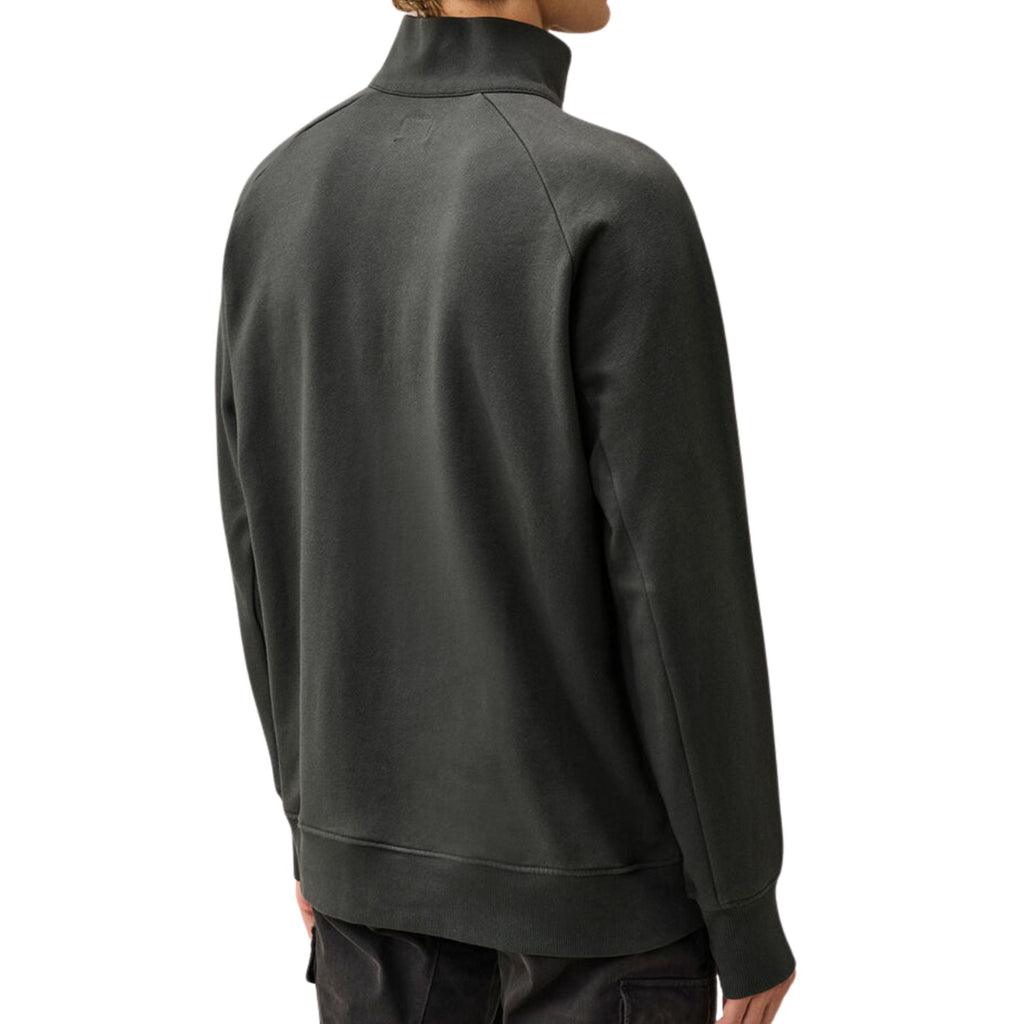 C.P. Company Diagonal Raised Fleece Lens Half Zip Sweatshirt - Raven