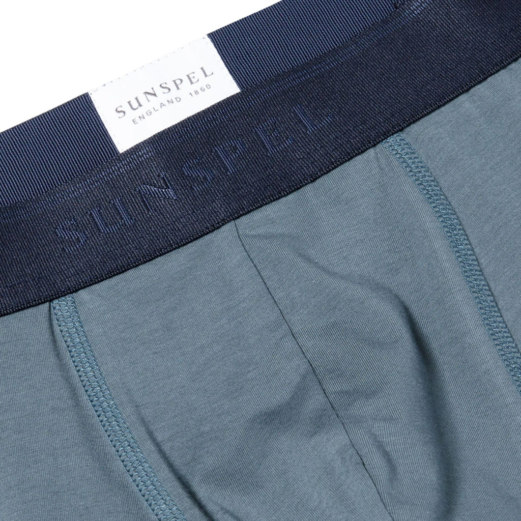 Sunspel Stretch Cotton Boxer Briefs - Dark Petrol