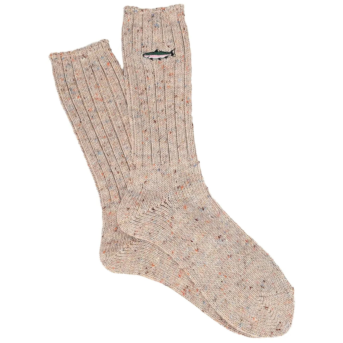 Anonymous Ism Trout Crew Socks - Off White