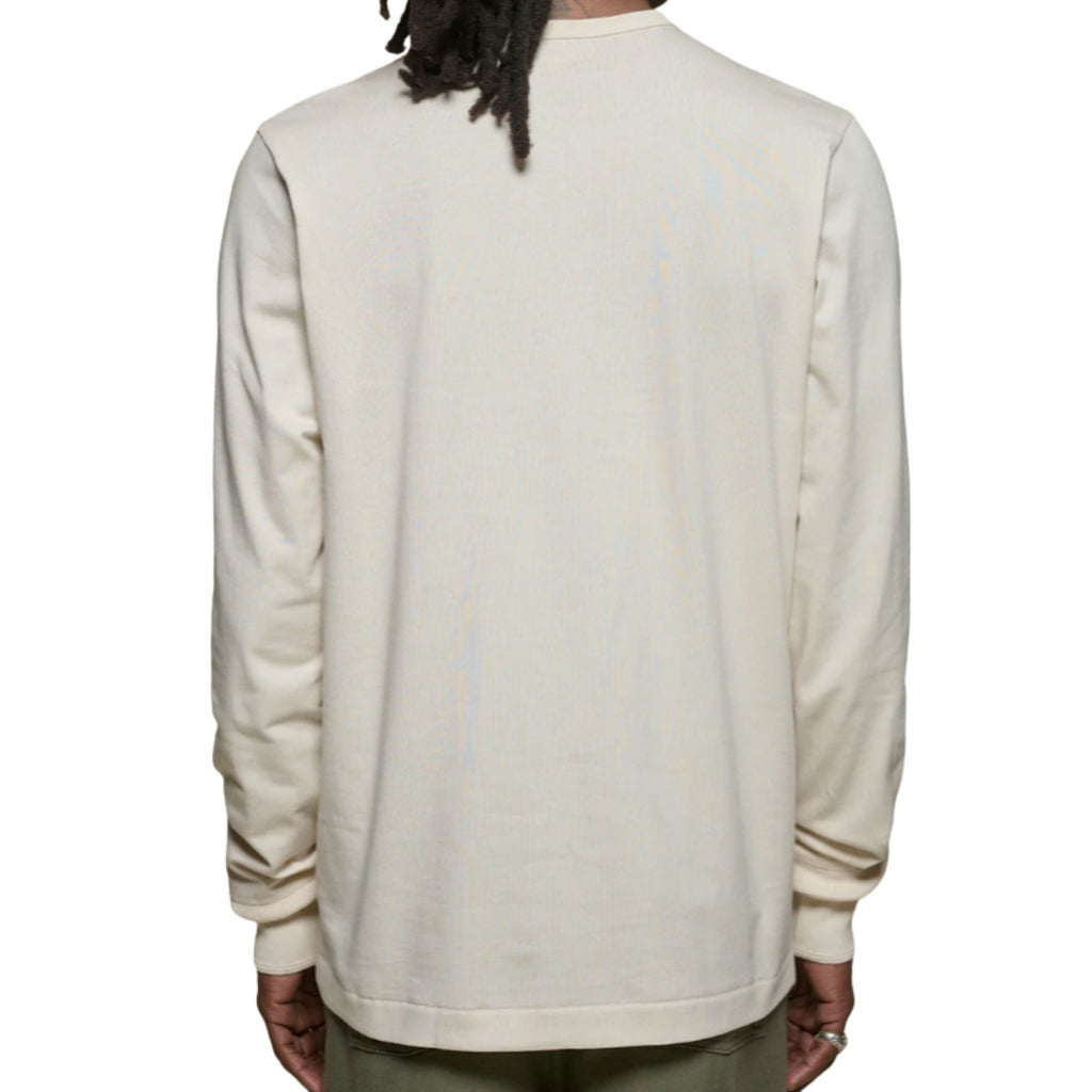 Merz b Schwanen 2M06 Vintage Machine Refined Classic Fit Long Sleeve Henley - Natural