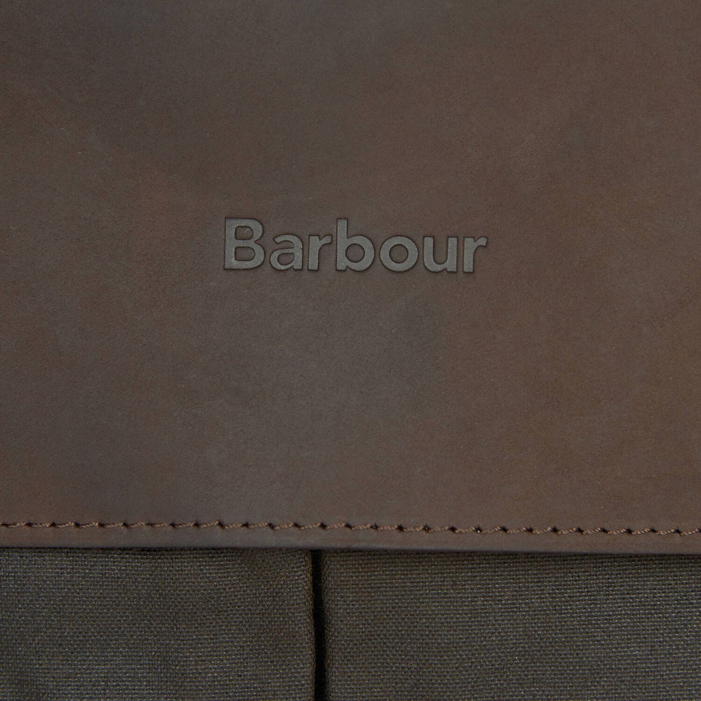 Barbour Wax Leather Briefcase - Olive