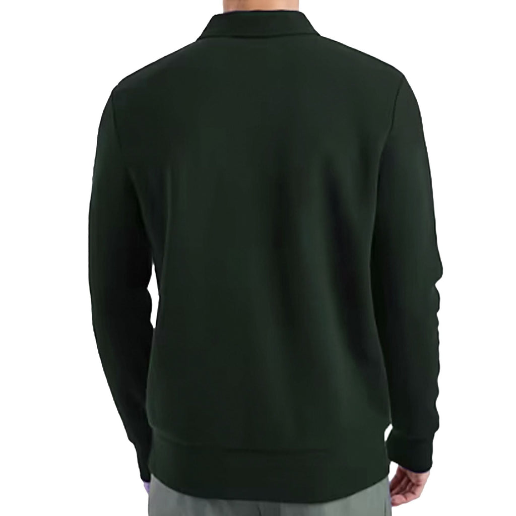 Fred Perry Pique Collared Sweatshirt - Green