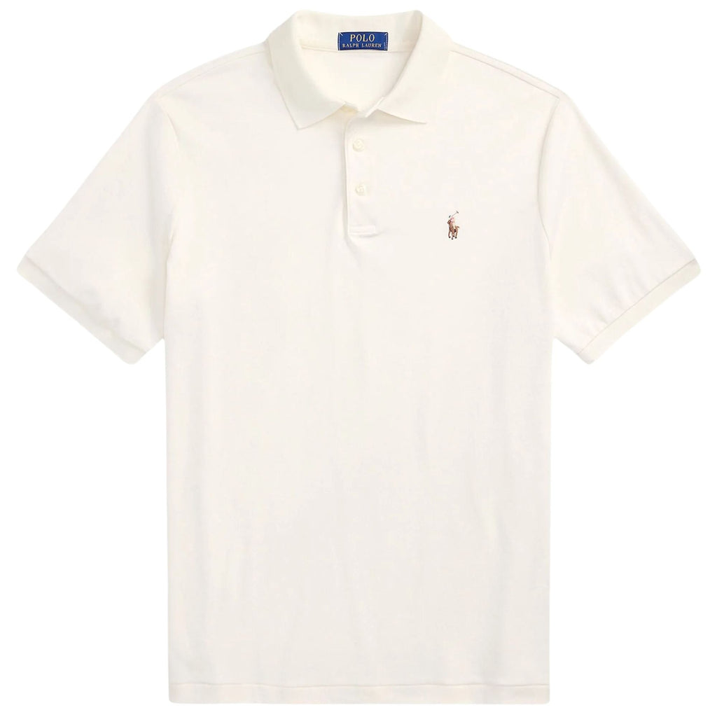 Polo Ralph Lauren Custom Slim Fit Soft Cotton Polo Shirt  - Cream