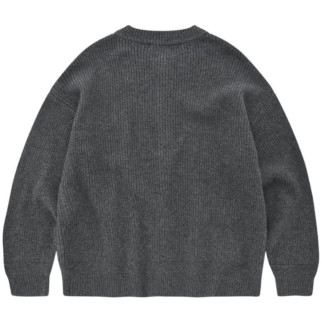 FrizmWORKS	Heavy Wool Round Cardigan - Dark Gray