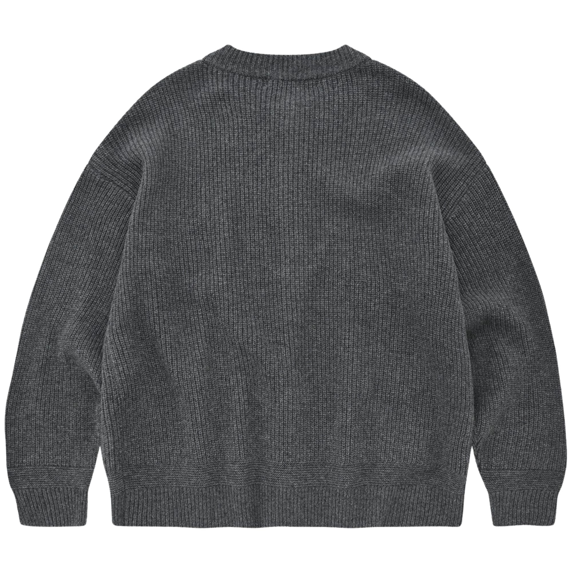FrizmWORKS	Heavy Wool Round Cardigan - Dark Gray
