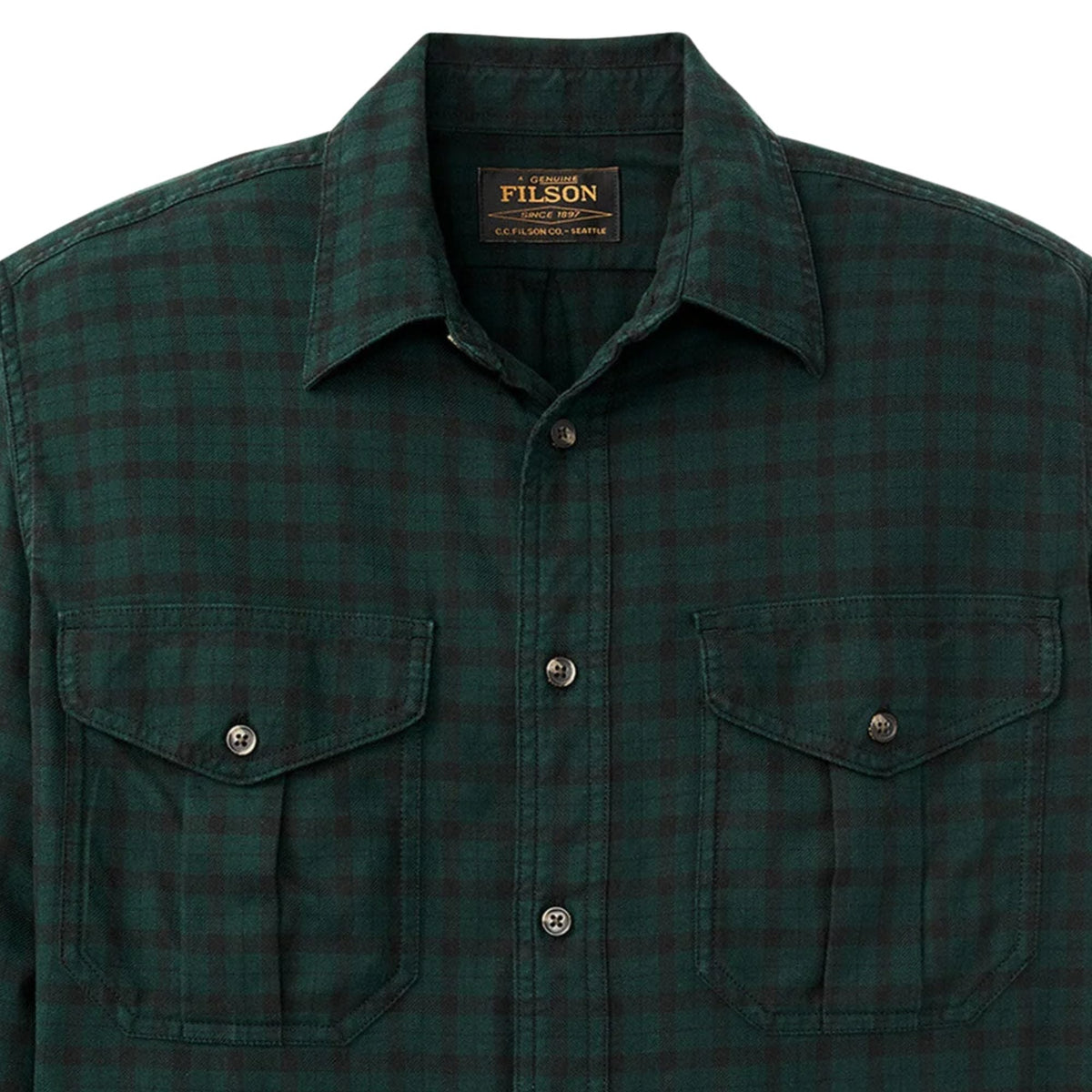 Filson Alaskan Guide Shirt - Pine/Black Plaid