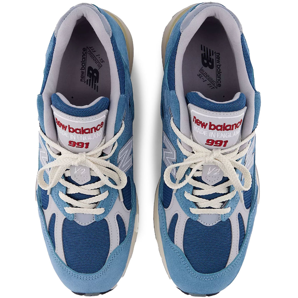 New Balance Made In UK 991V2 Vintage Sports Shoes - Bluesteel