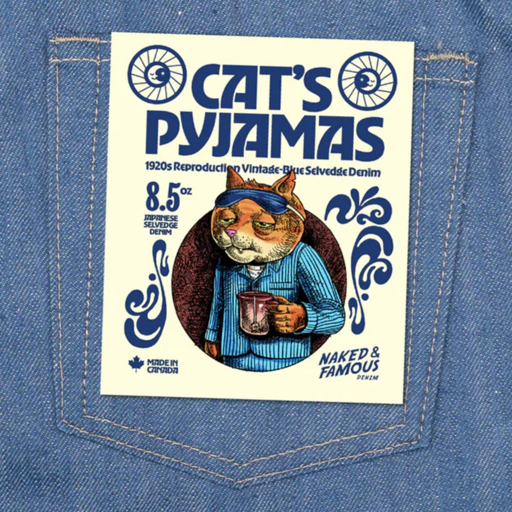 Naked and Famous Denim Weird Guy The Cat's Pyjamas Selvedge - Blue