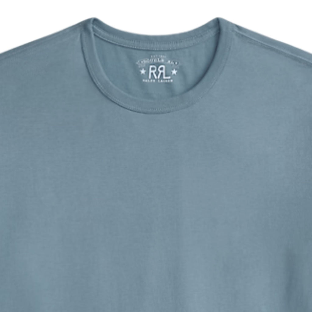 RRL by Ralph Lauren Garment-Dyed Crewneck T-Shirt - Blue