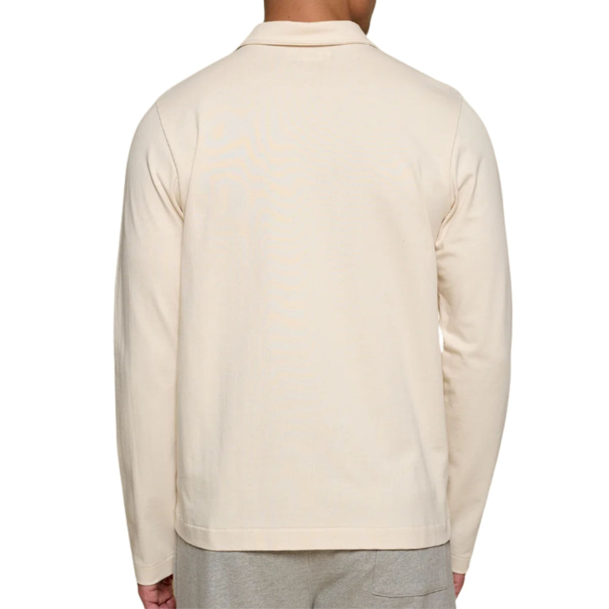 Merz b Schwanen 2MPOLO01LS Mid-Century Machine Refined Fit Polo Longsleeve - Natural