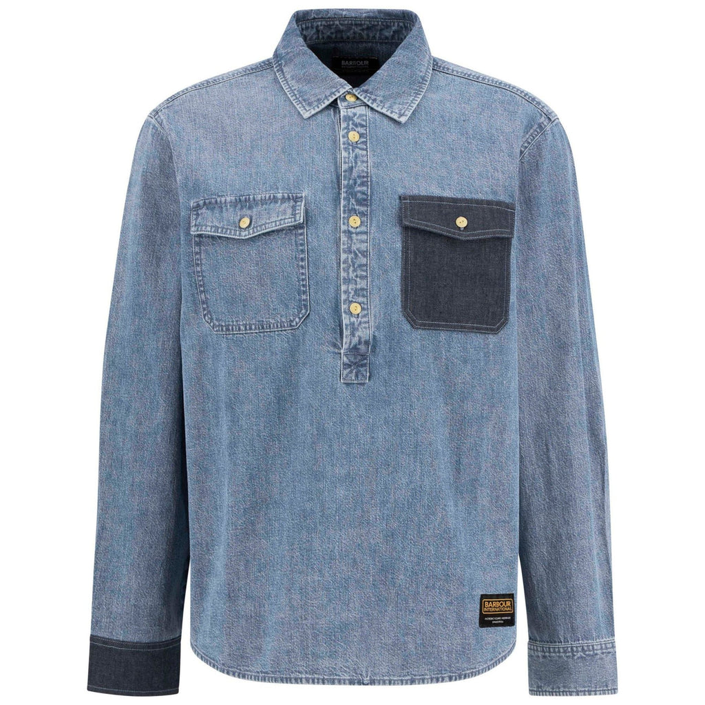 Barbour International Chopper Denim Shirt - Washed Indigo