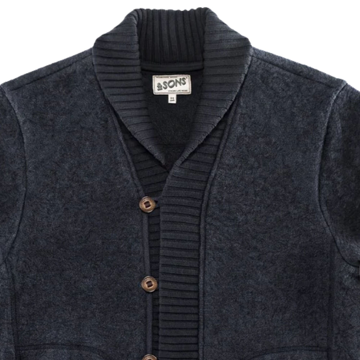 AndSons Torridon Shawl Collar Cardigan - Navy