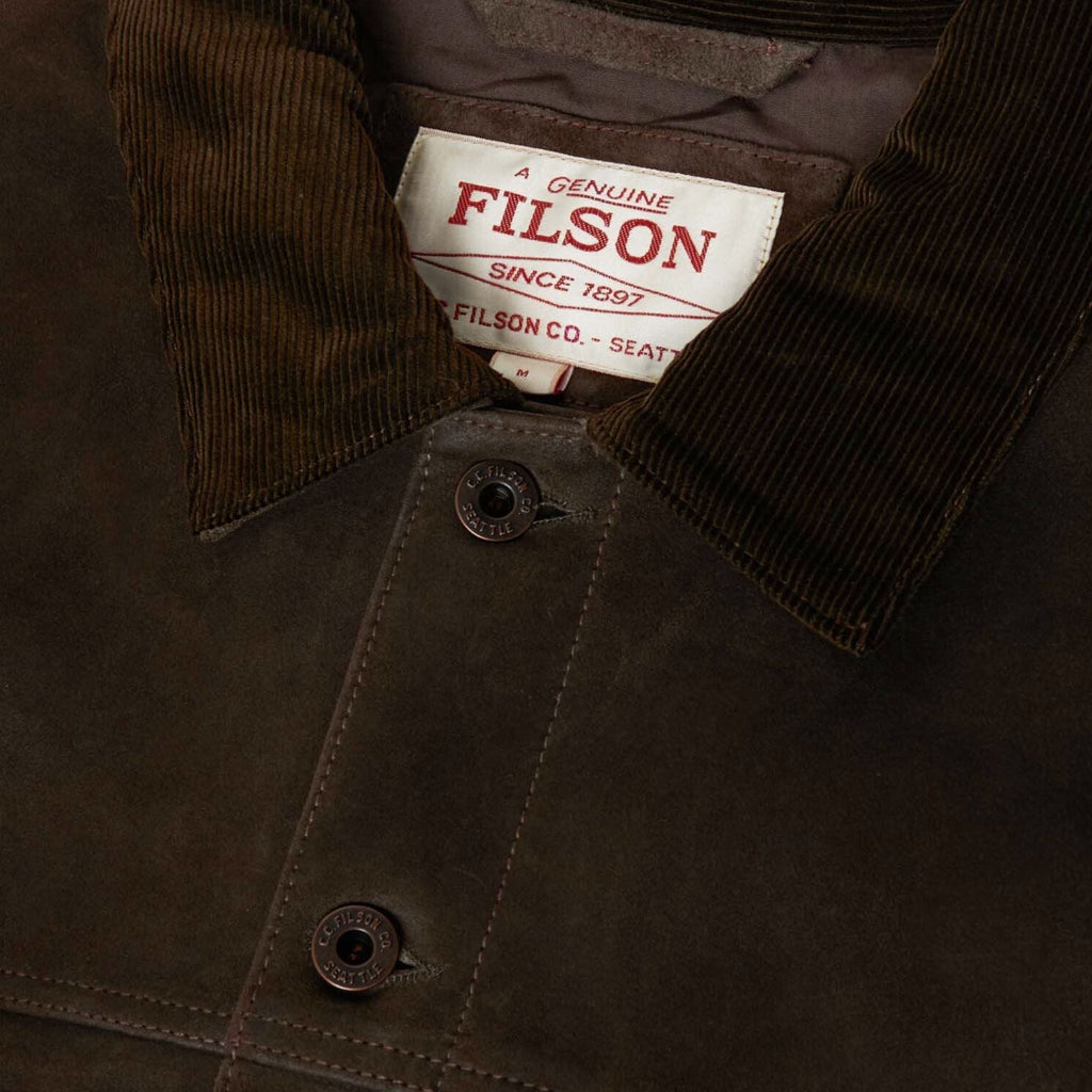 Filson Waxed Suede Short Cruiser - Dark Brown