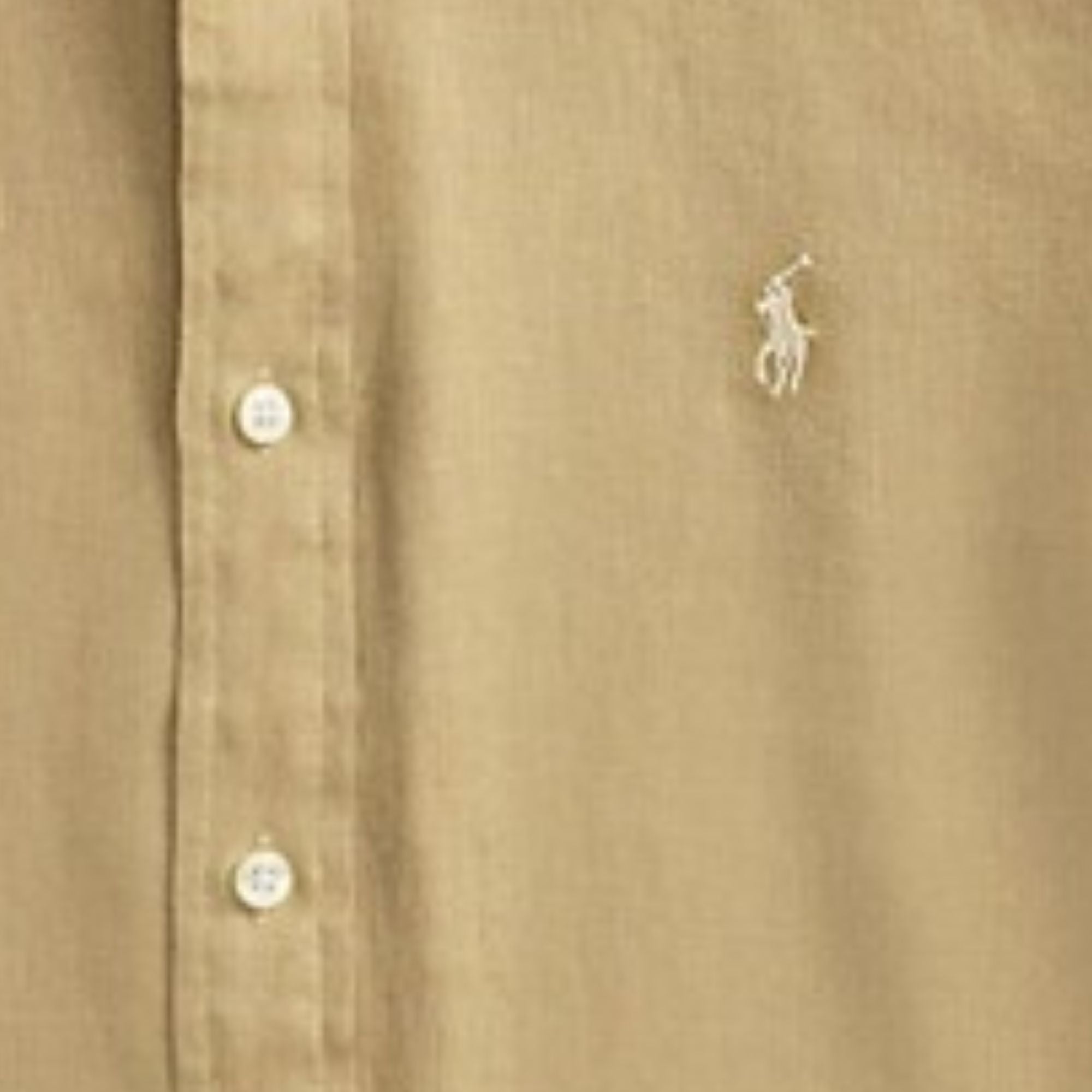 Custom Fit Linen Shirt - Tan
