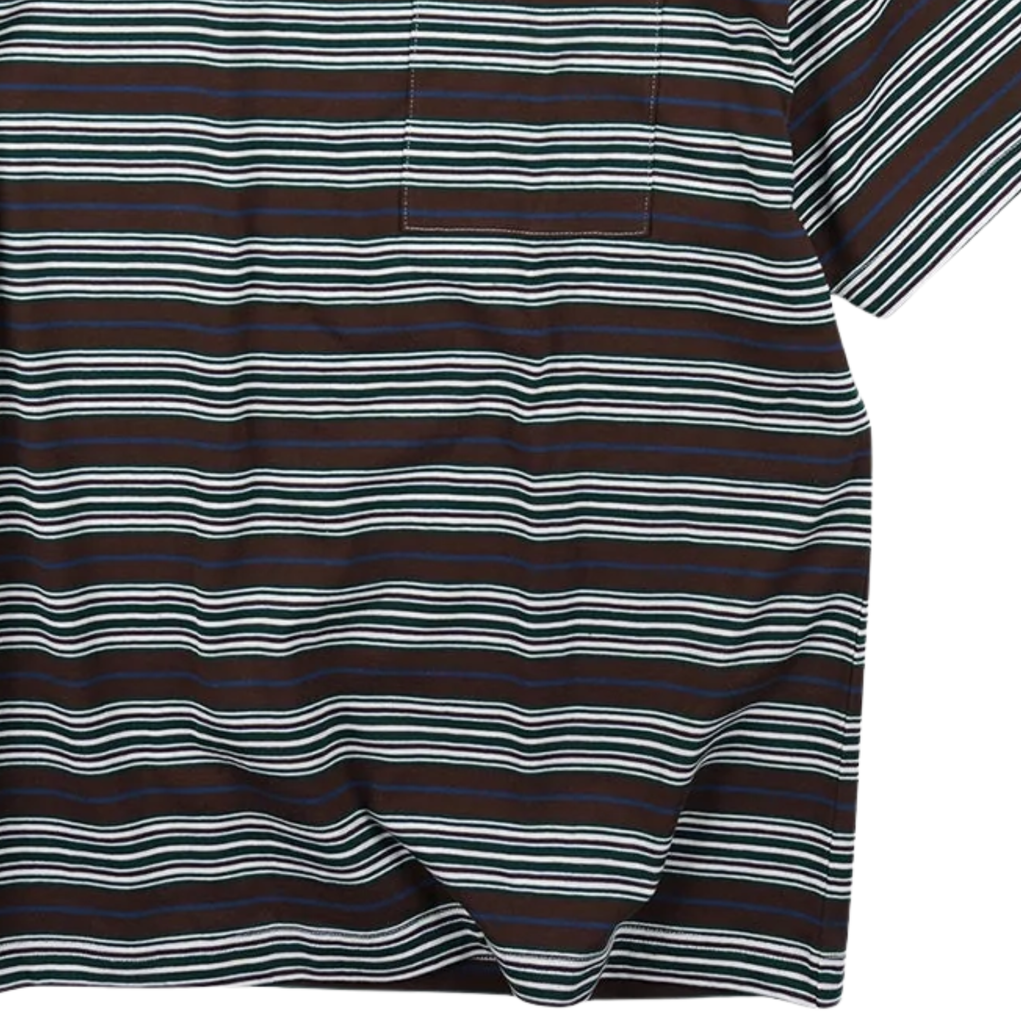 Horizon Stripe Half T-Shirt - Brown
