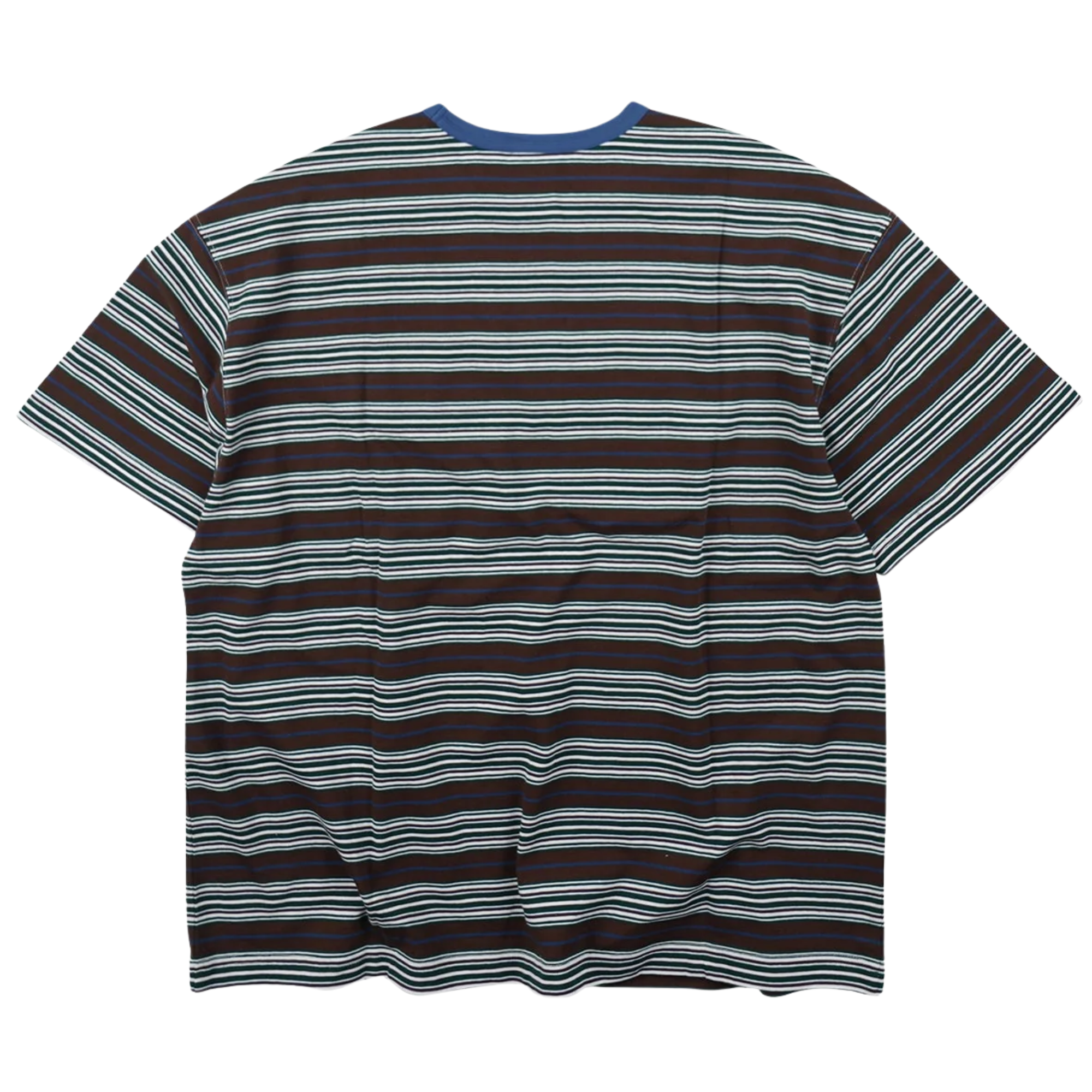 Horizon Stripe Half T-Shirt - Brown