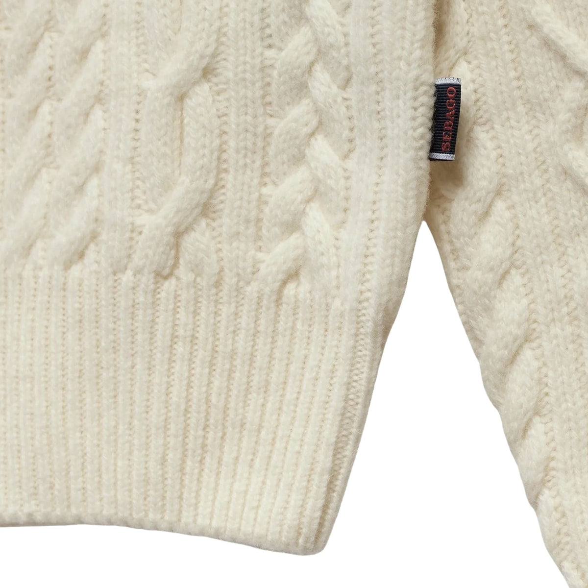 Sebago Flemish Irish Cable-Knit Sweater - White Antique