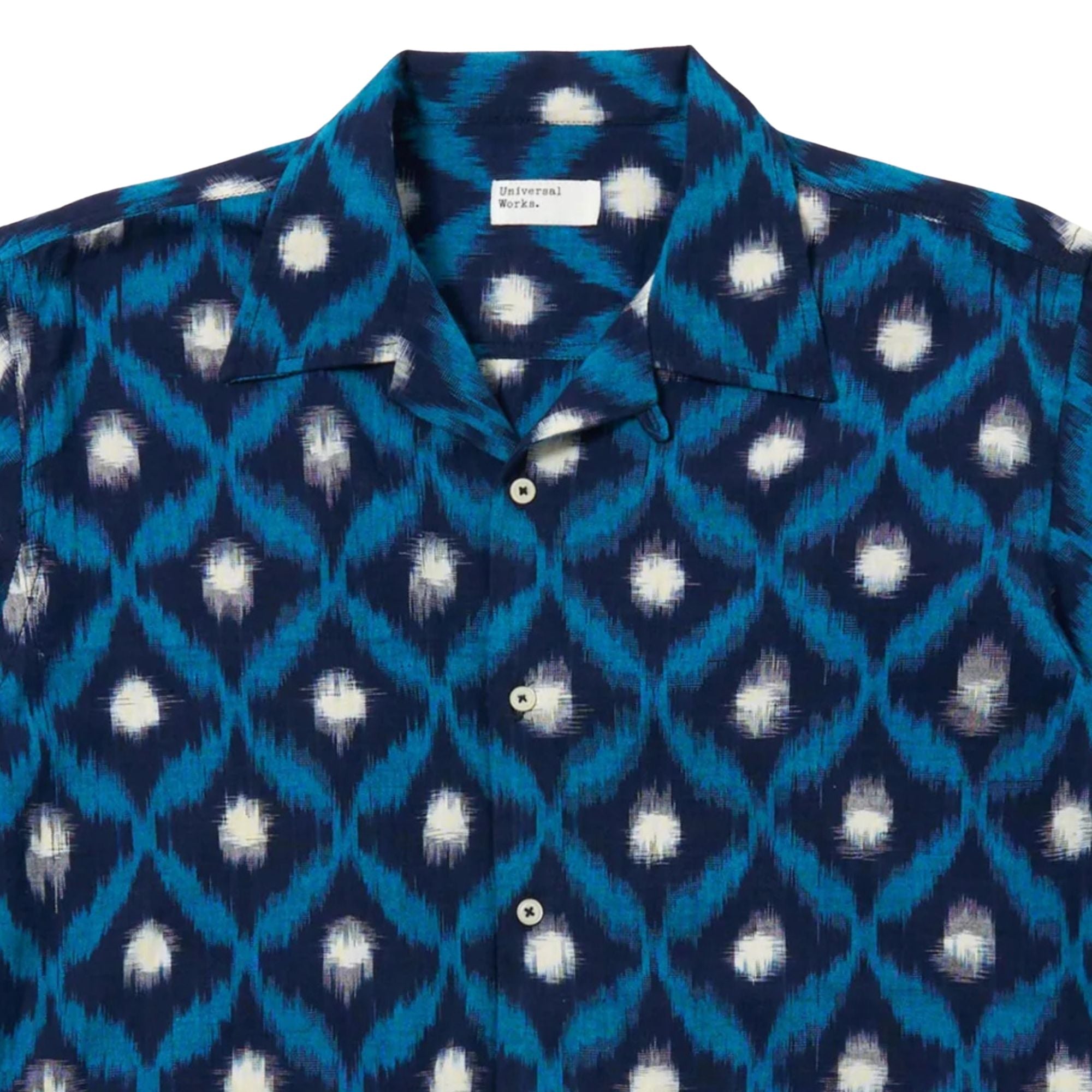 Diamond Ikat Deck Shirt - Indigo