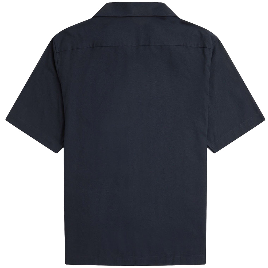 Fred Perry Embroidered Revere Collar Shirt - Navy