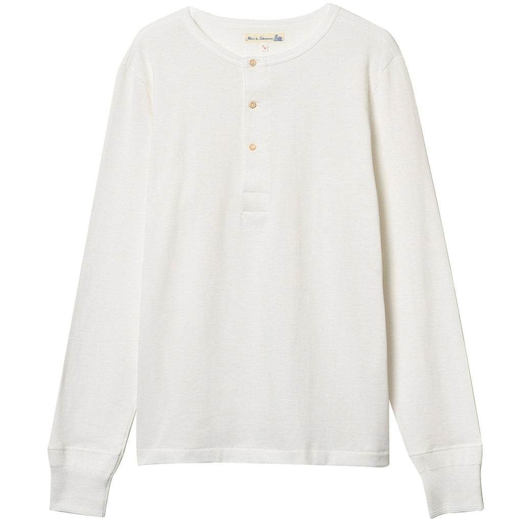 Henley Long Sleeve T-Shirt - White